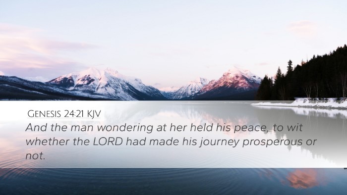 Genesis 24:21 Bible Commentary