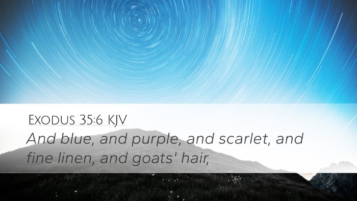 Exodus 35:6 Bible Commentary