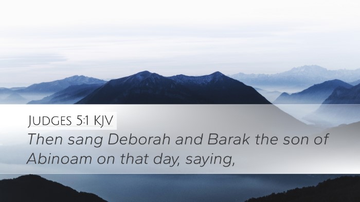 Judges 5:1 Bible Commentary