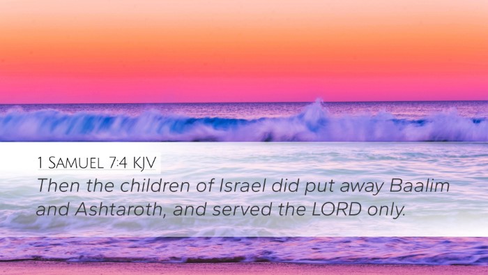 1 Samuel 7:4 Bible Commentary