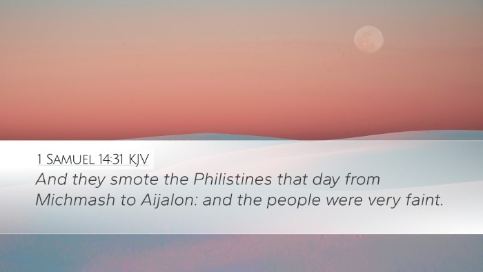 1 Samuel 14:31 Bible Commentary