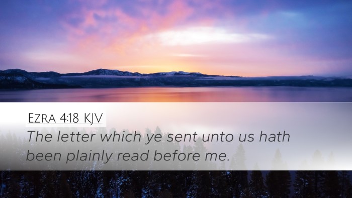 Ezra 4:18 Bible Commentary