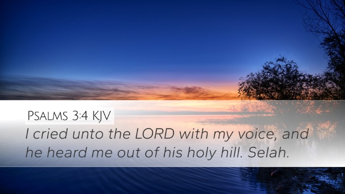 Psalms 3:4 Bible Commentary