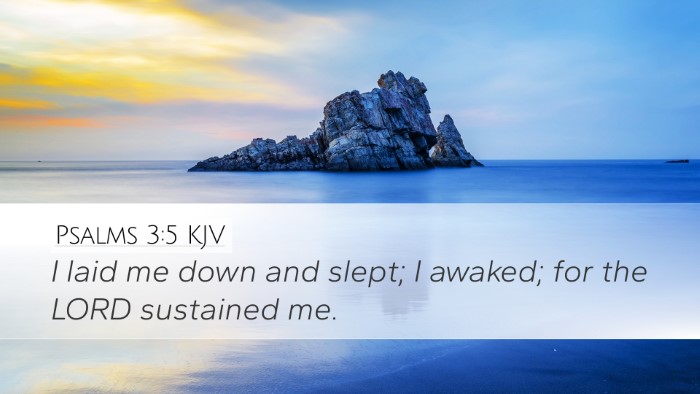 Psalms 3:5 Bible Commentary