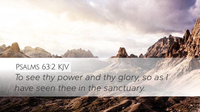 Psalms 63:2 Bible Commentary