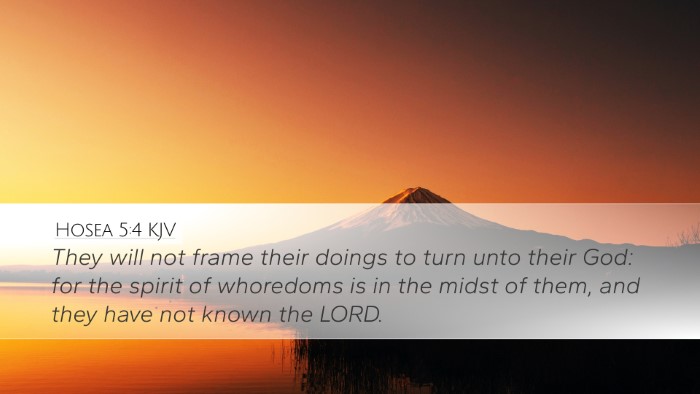 Hosea 5:4 Bible Commentary