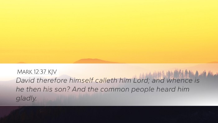Mark 12:37 Bible Commentary