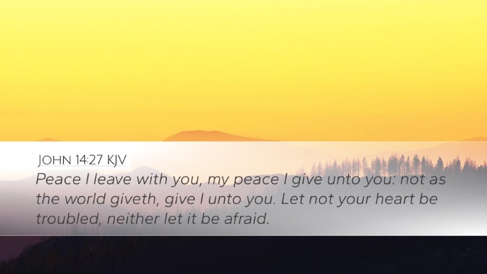 John 14:27 Bible Commentary