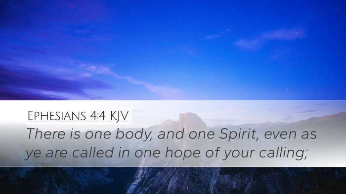 Ephesians 4:4 Bible Commentary